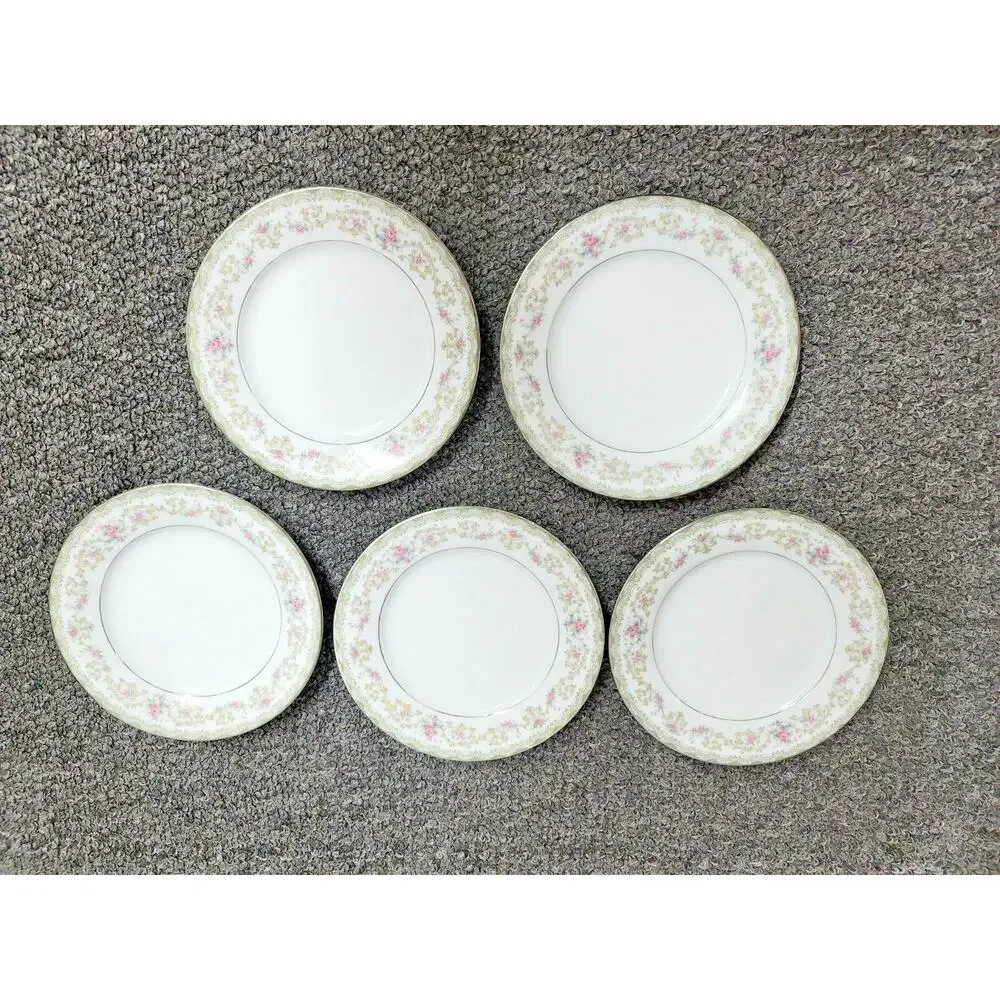 Set of 5 NORITAKE Vintage EDGEWOOD 5807 Bread PLATES 6.25